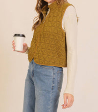 Timing - Quilted Lightweight Zip Up Vest