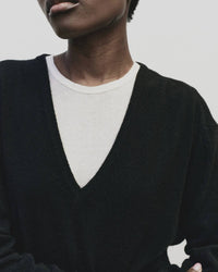 Mijeong Park Cashmere Blend V-neck Sweater in black - women's sweater - view 7