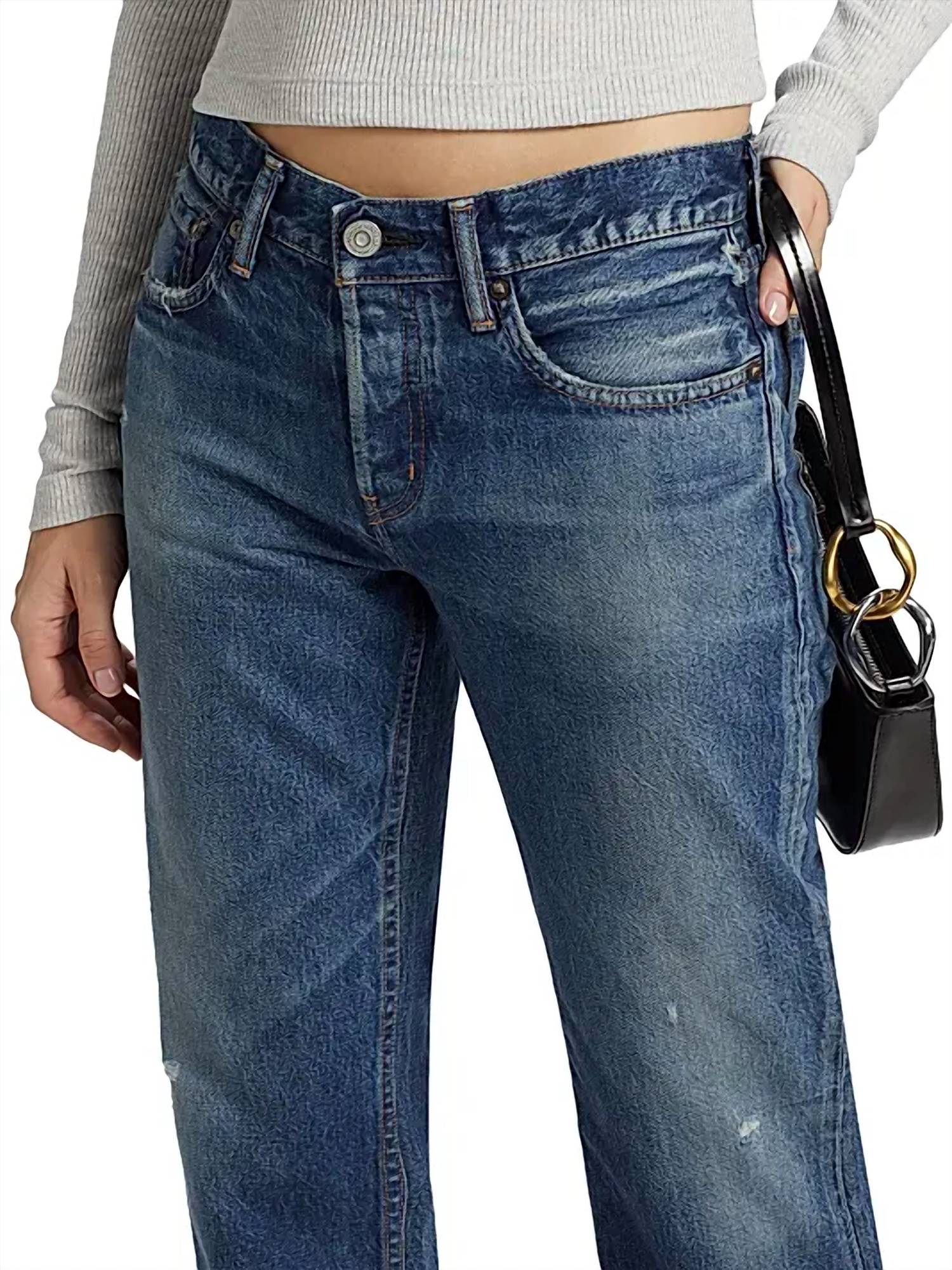 Moussy - Ridgefield Straight Low Rise Jeans