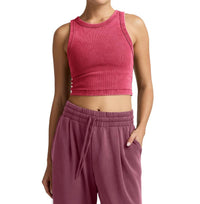 Beyond Yoga - On Repeat Rib High Neck Cropped Tank Top