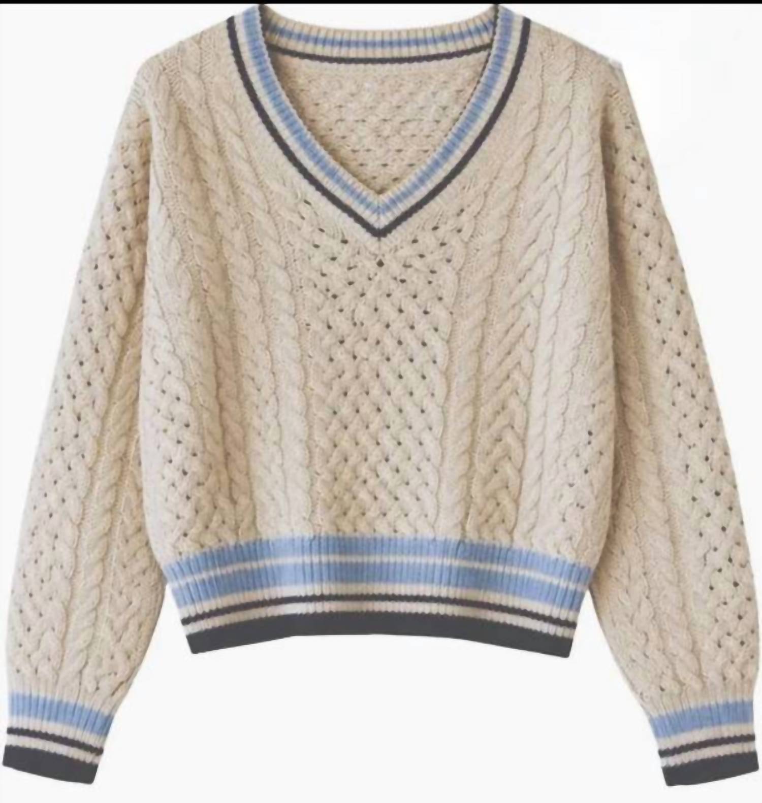 Autumn Cashmere - Women's Open Fisherman Cable Sweater