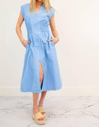 Glam - Madelyn Deep V Zipper Front Dress