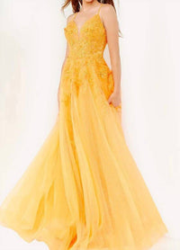 Jovani - Floral Embroidered Prom Gown