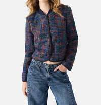 STEVE MADDEN Carlene Jacket in blue multi 1 - women's jacket