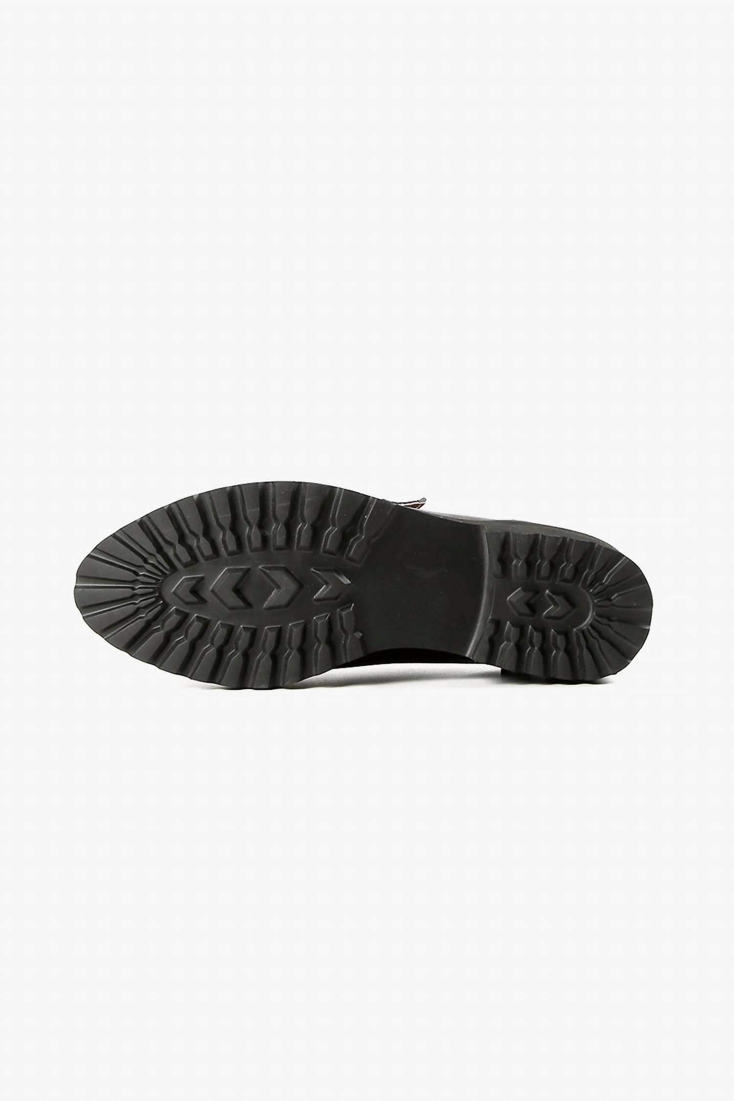 All Black - Women's Buckle Lugg Jane Shoes