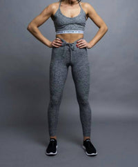 YEAR OF OURS Stretch Football Legging in heathered grey - women's pants