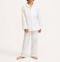 Petite Plume Kid's Twill Pajama Set in good luck charms - kids' sleepwear