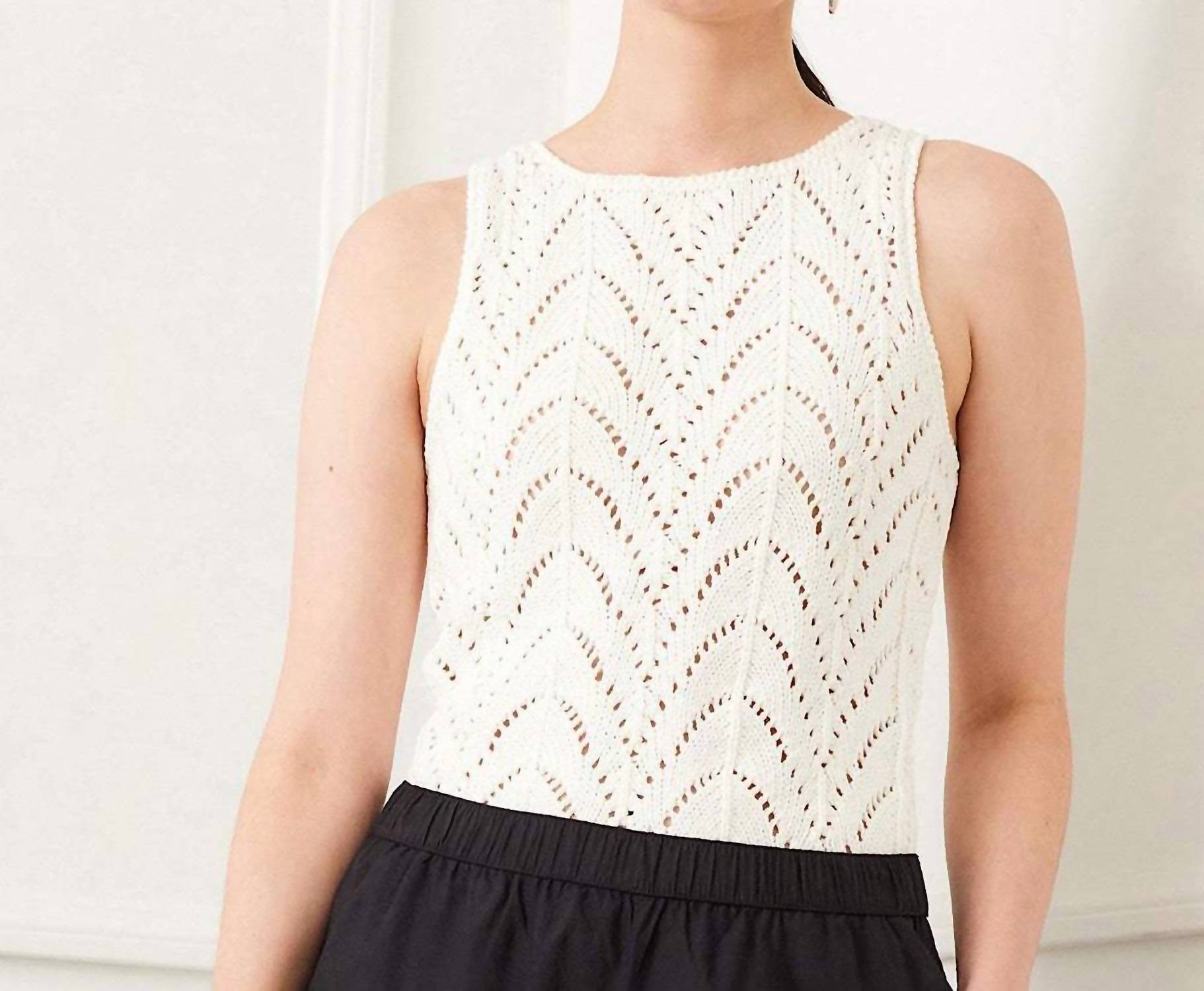 Karen Kane - Crochet Sweater Tank Top