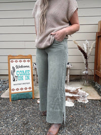So Me - Wide Leg Twill Jeans