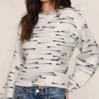 heartloom Everly Crewneck Sweater in ivory - women's sweater - alternate view