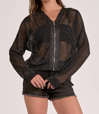 Elan - Star Zip Cardigan