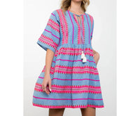 Thml - Gia Tassel Tie Pattern Knit Dress