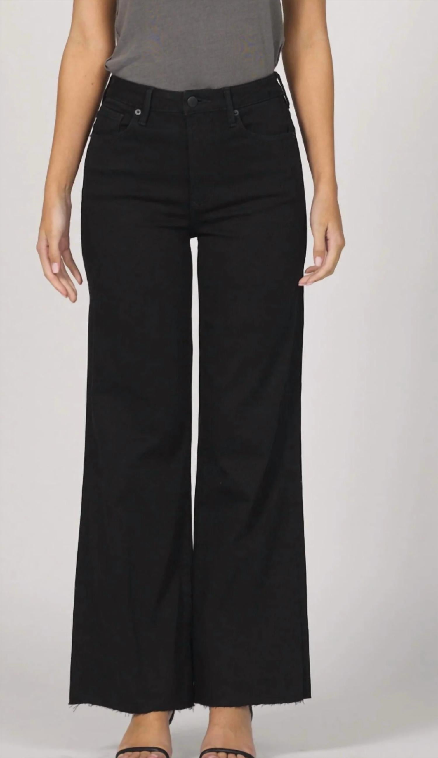 DEAR JOHN DENIM Fiona Wide Leg Jeans in black arrow - women's jeans - alternate view