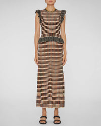 Ulla Johnson Amal Midi Skirt in tierra check - women's skirt