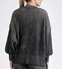 Elan - Ombré Ribbed Open Sweater Cardigan