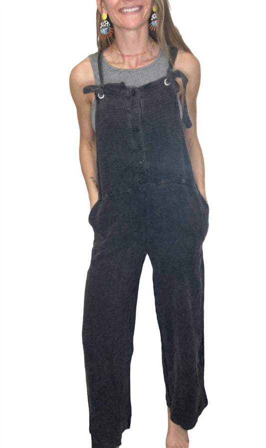 White Birch - Washed henley overalls