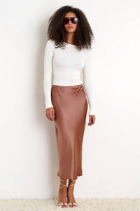 Sablyn - Miranda B Scallop Trim Bias Cut Pull On Skirt