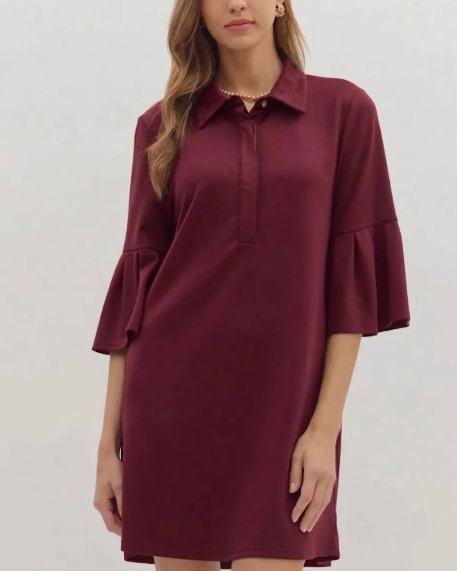 Entro - Bell Sleeve Mini Dress