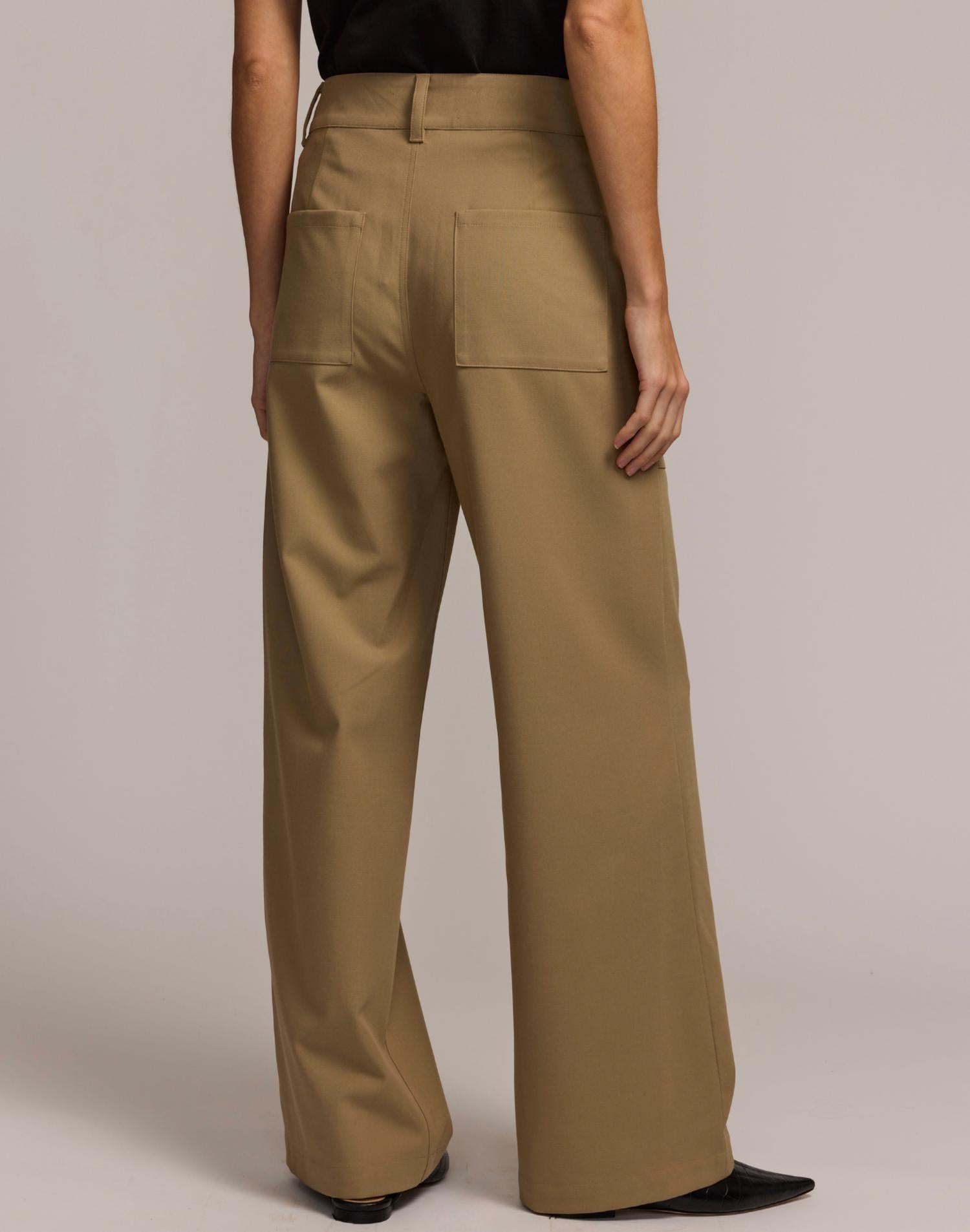 Hinson Wu Women's Kelly Pant in khaki - women's pants - alternate view