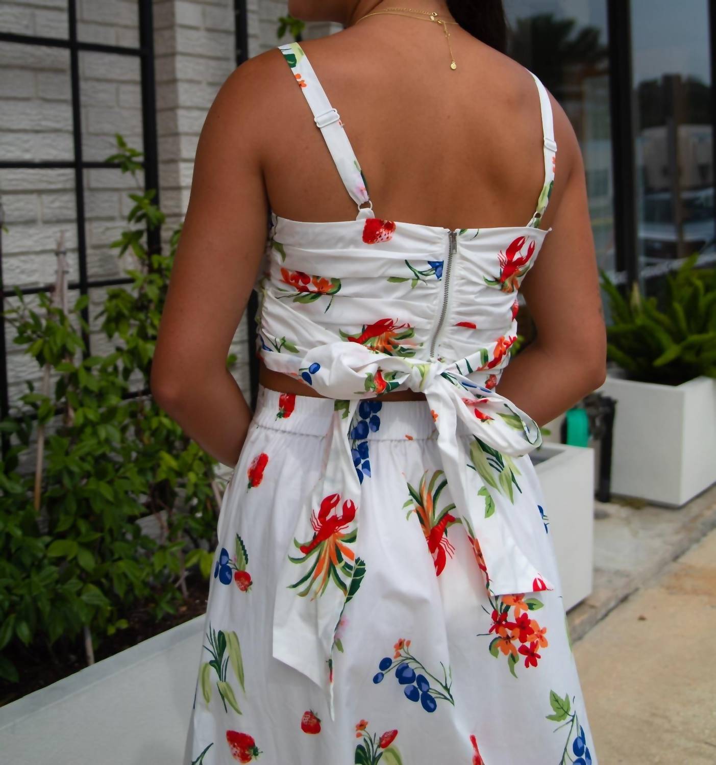 Skies Are Blue - Ruched Floral Top