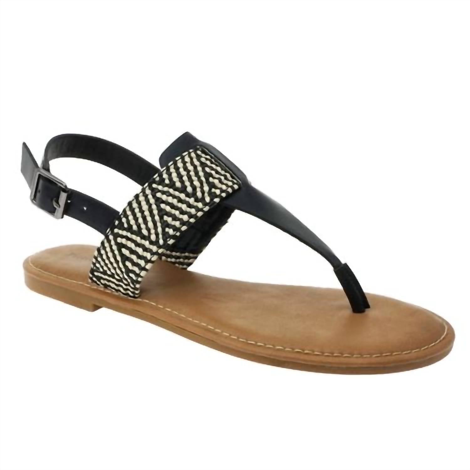 Pierre Dumas - Women's Open Toe Raffia Trim Sandal