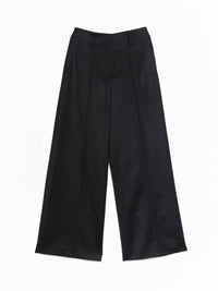 Grace Ling - Women's Tailored Wide Leg Logo Tag Trouser