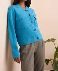 Tribal - Dulcie Double Knit Collared Sweater