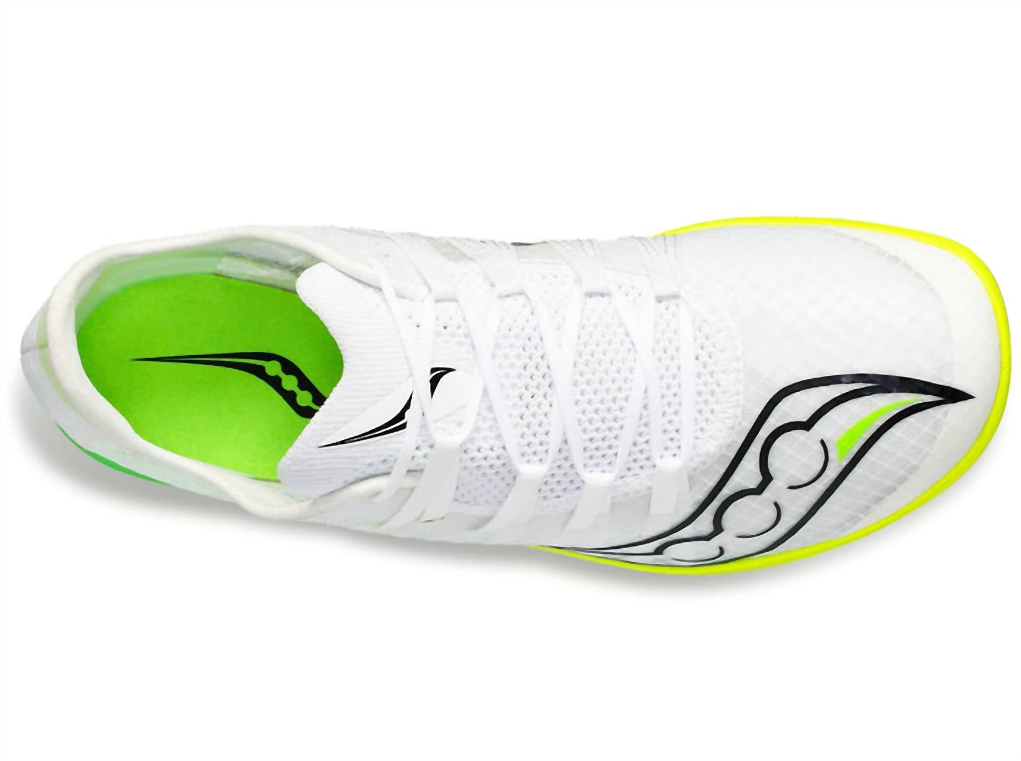 SAUCONY Men's Endorphin Cheetah Spike Shoes in white slime - men's shoe - view 5