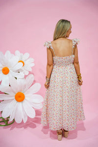 Blu Pepper - Floral Strap Midi Dress