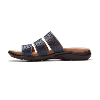 Clarks Women's Kitly Walk Sandals in navy - women's sandal - detail view
