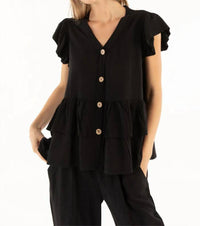 Isle By Melis Kozan - Melton V-neck Top