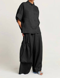 Planet By Lauren G. - Big Pocket Linen Pant