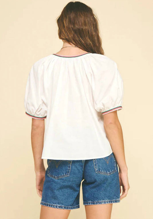 Pinch - Contrast Stitch Blouse