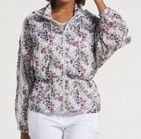 Anatomie Printed August Windbreaker Jacket in abstract giraffe in girraffee - women's jacket