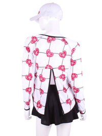 Love Love Tennis - Women's Tie Back Long Sleeve Tennis Tee