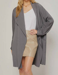 Bluivy - Oversized Drapefront Duster