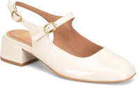Sofft Women's Leyla Almond Mary Jane Shoe in ivory patent - women's heels - detail view