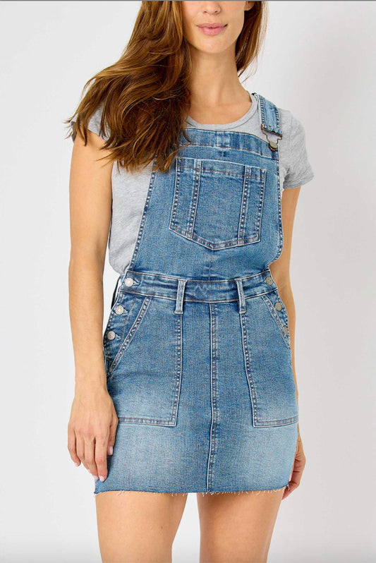 Judy Blue - Raw Hem Overall Skirt
