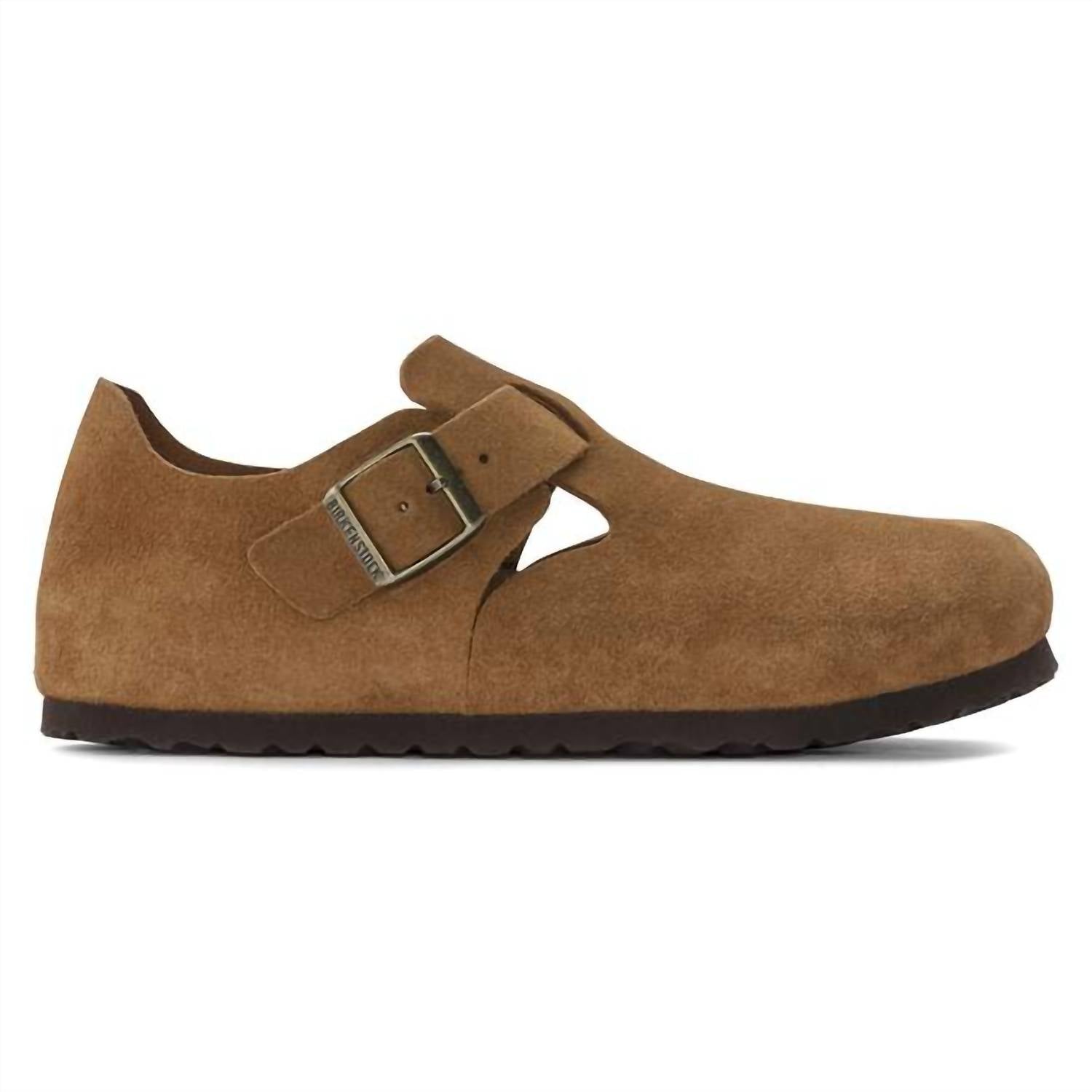 BIRKENSTOCK Women's London Suede Shoes in mink - women's sneaker - detail view