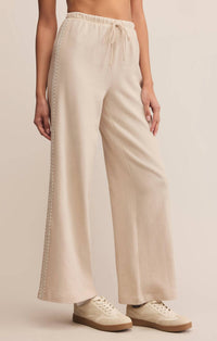 Z Supply Allie Take All Sweatpant in beige - women's pants - alternate view