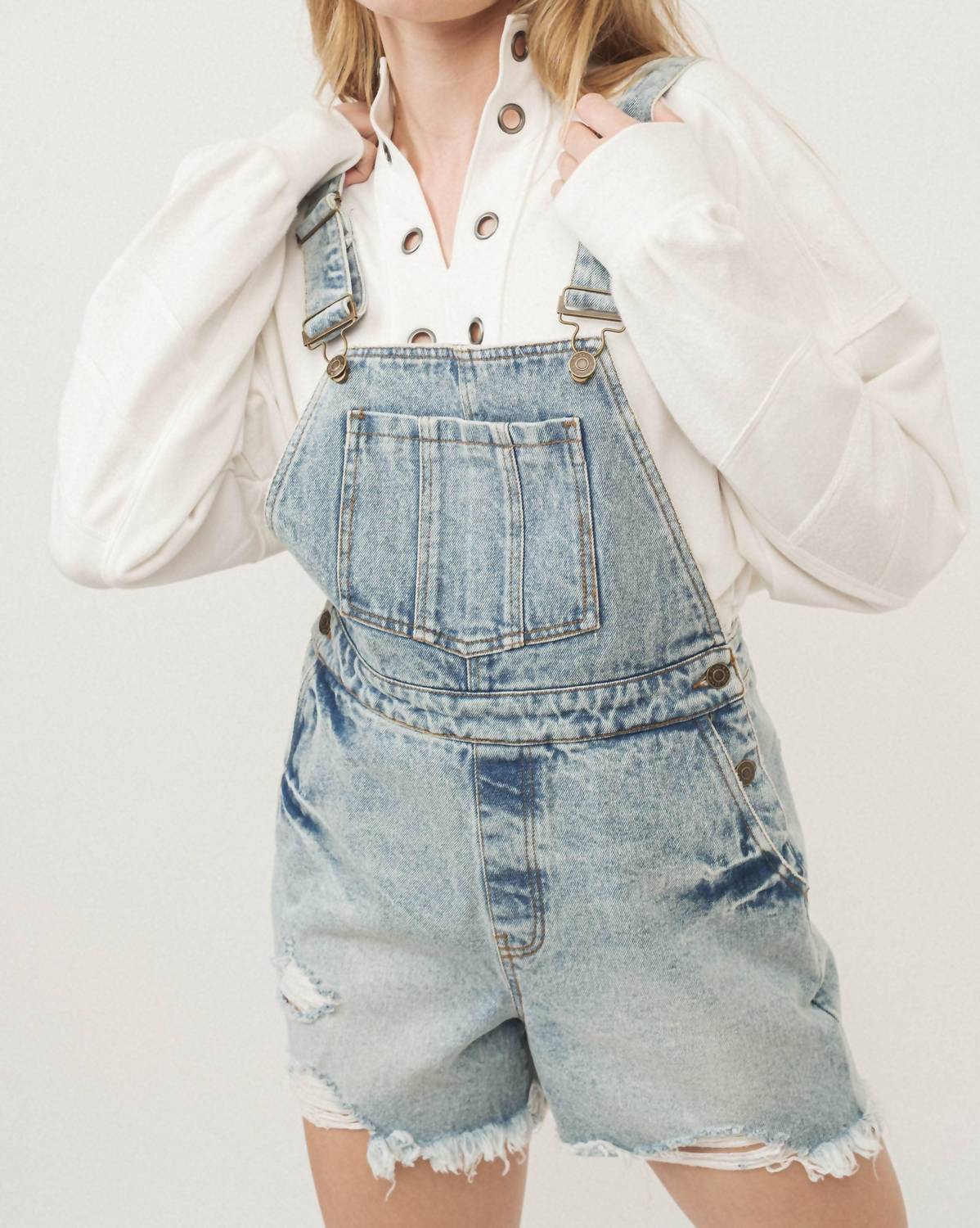Aaron & Amber - Faith Overall Shorts