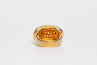 Avenue Chic - Women's Exotic Leather Dome Ring