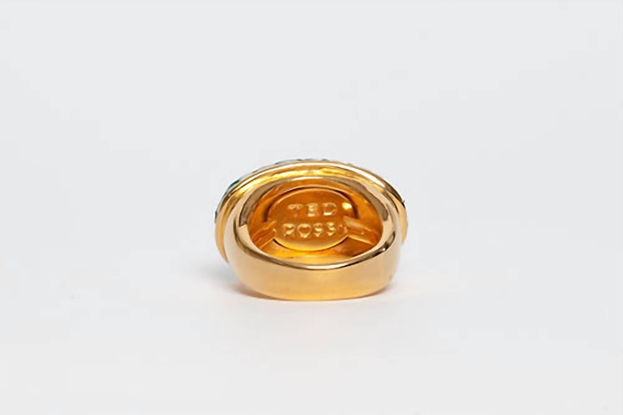 Avenue Chic - Women's Exotic Leather Dome Ring