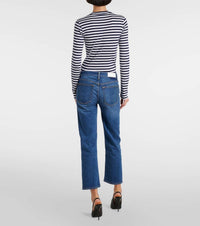 Re/Done - Stove Pipe Mid Rise Straight Leg Jeans