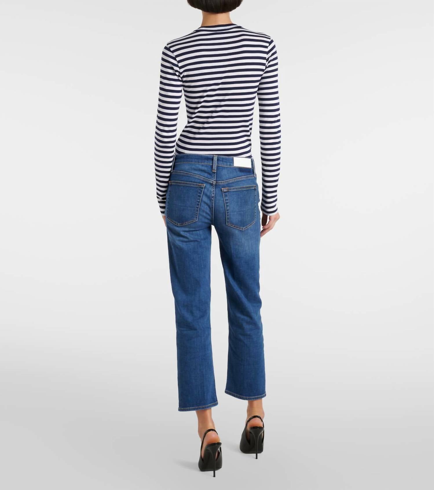 Re/Done - Stove Pipe Mid Rise Straight Leg Jeans