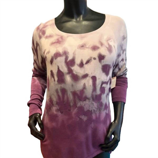 Tie Dyed Long Sleeve Ribbed T-shirt