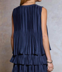 Nyland - Mercedes Pleated Sleeveless Cropped Top