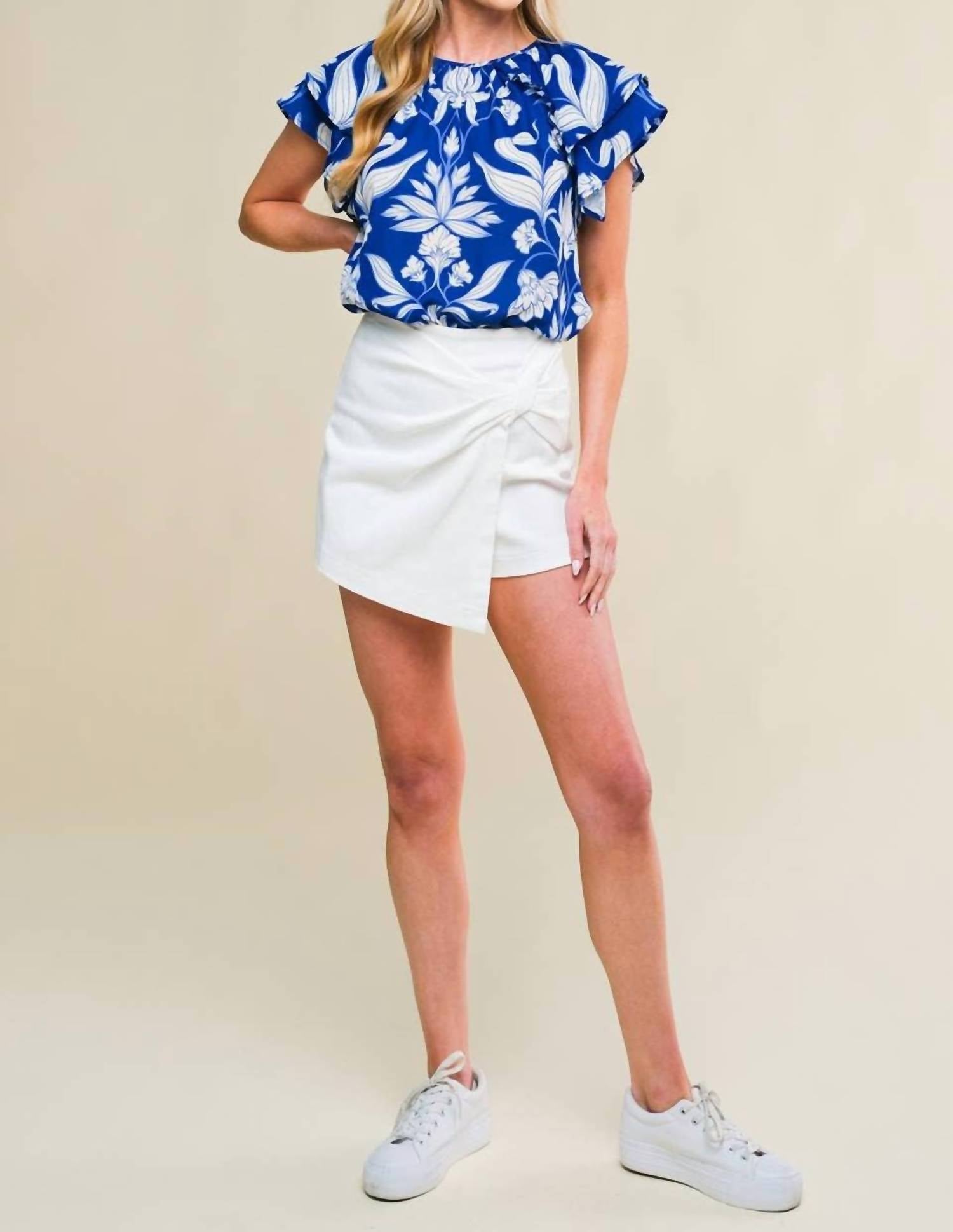 Flying Tomato - Woven Beauty Floral Top