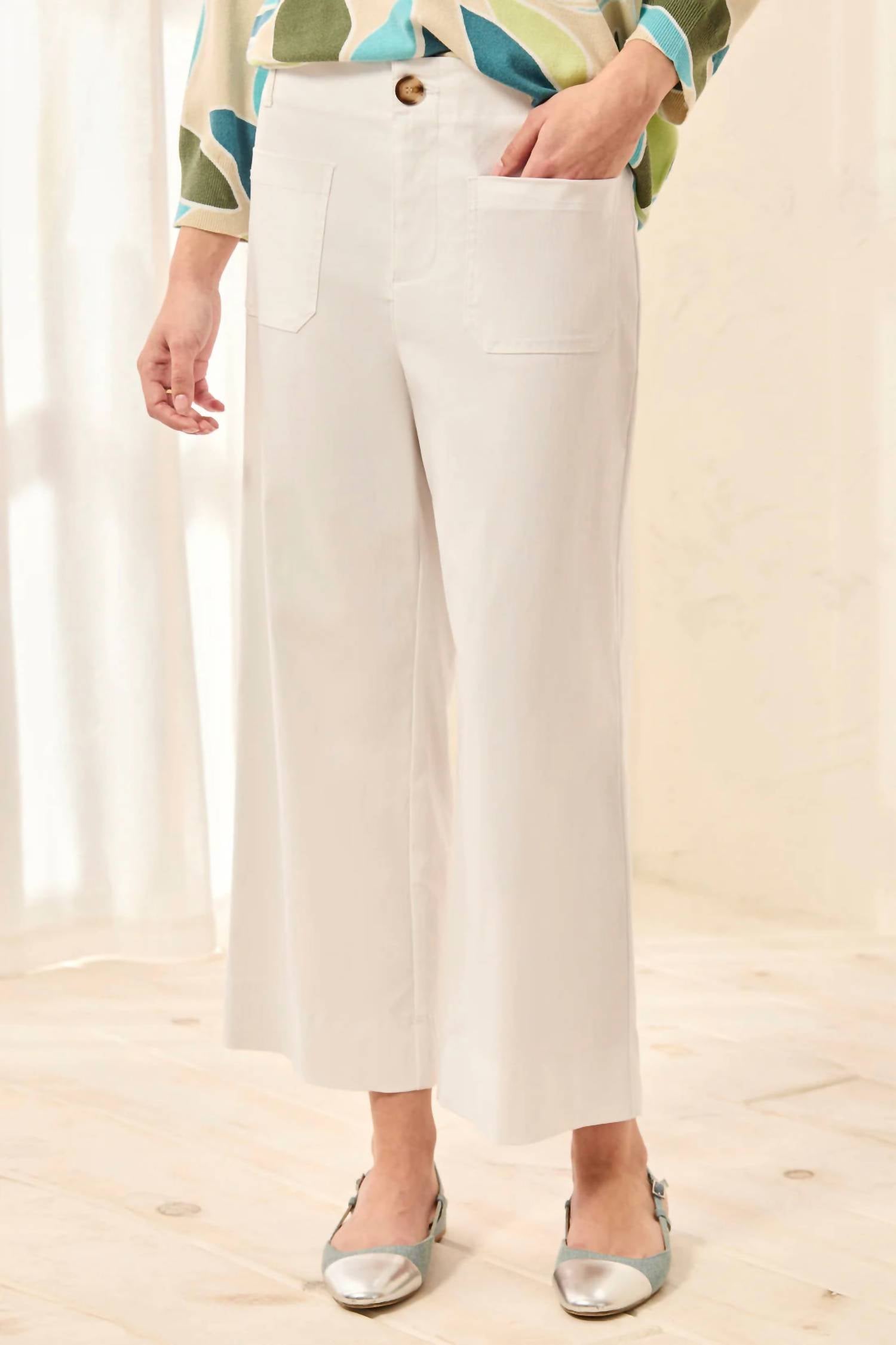 Tribal - Twill Wide Leg Ankle Pant