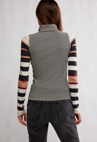 Free People - Alexandria Striped Zip Top